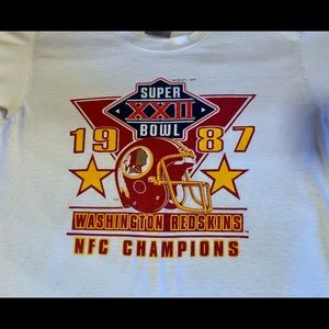 Vintage Washington Redskins 1987 NFC Champions White T Shirt NFL Size M
